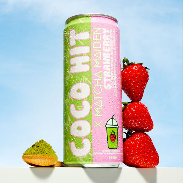 Coco Hit - Strawberry Matcha Coconut Water - 12 Pack