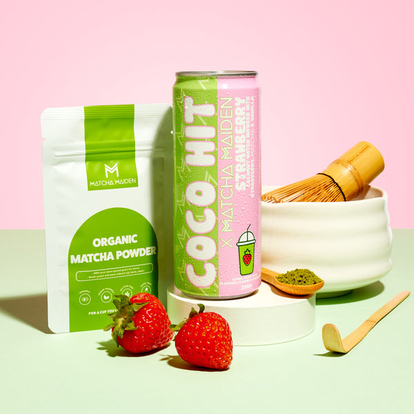 Coco Hit - Strawberry Matcha Coconut Water - 12 Pack