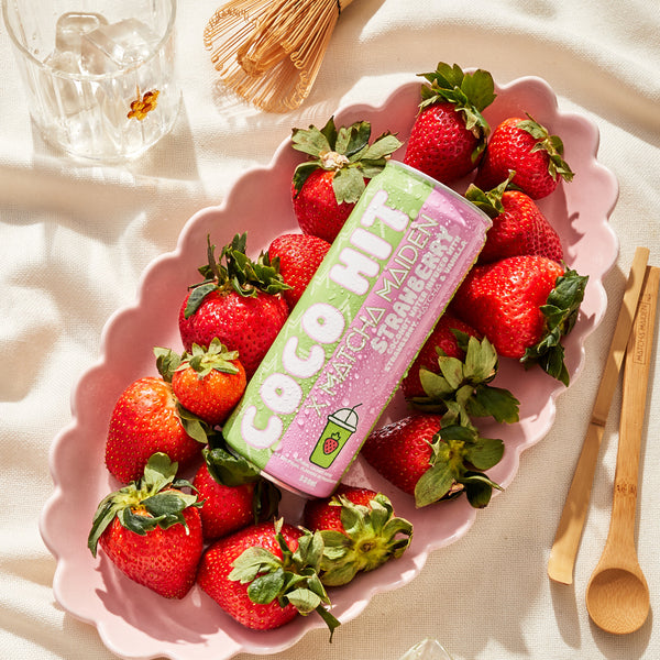 Coco Hit - Strawberry Matcha Coconut Water - 12 Pack